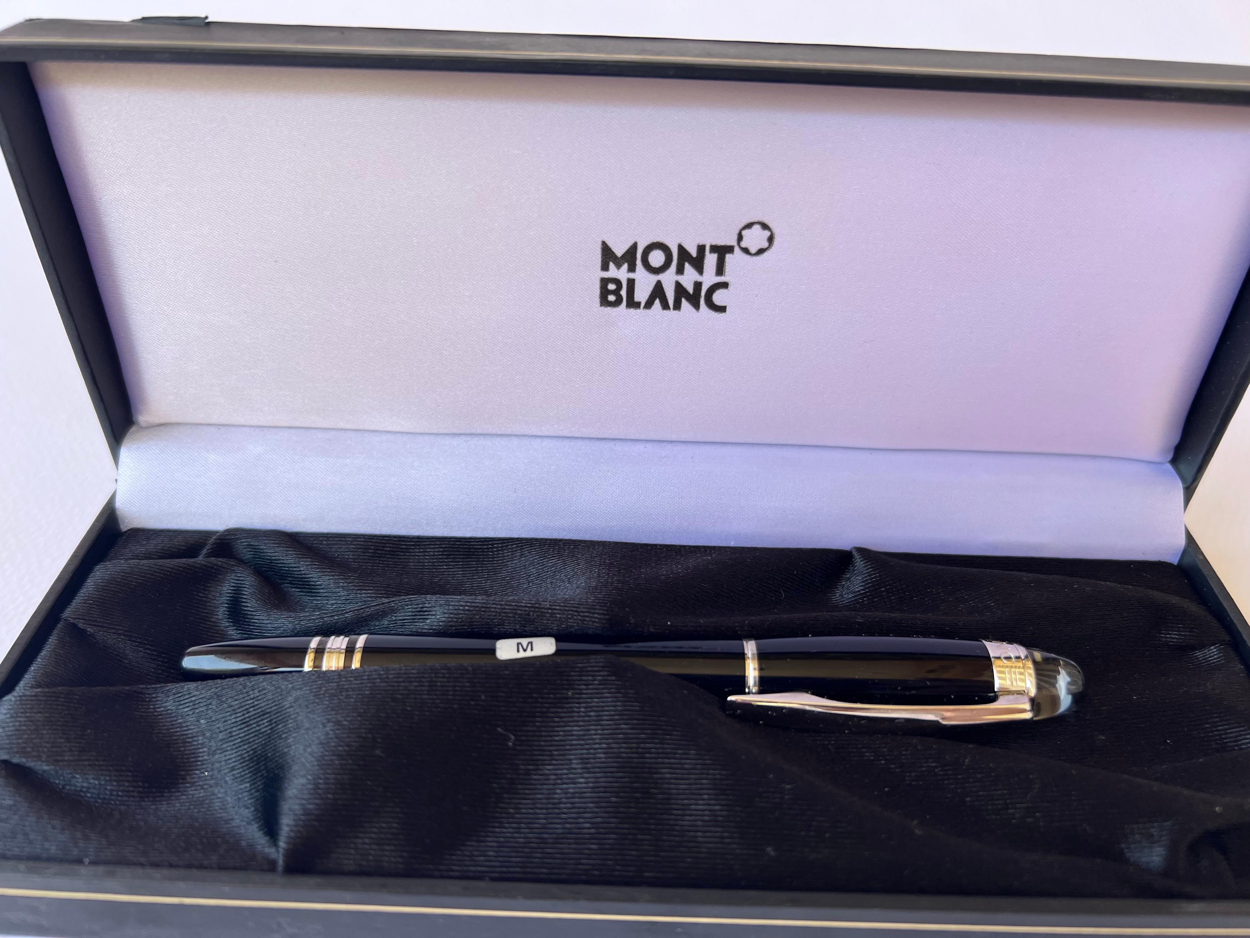 da uomo o donna Eccellente penna stilografica Montblanc StarWalker Black RESIN 14K 585 in vendita