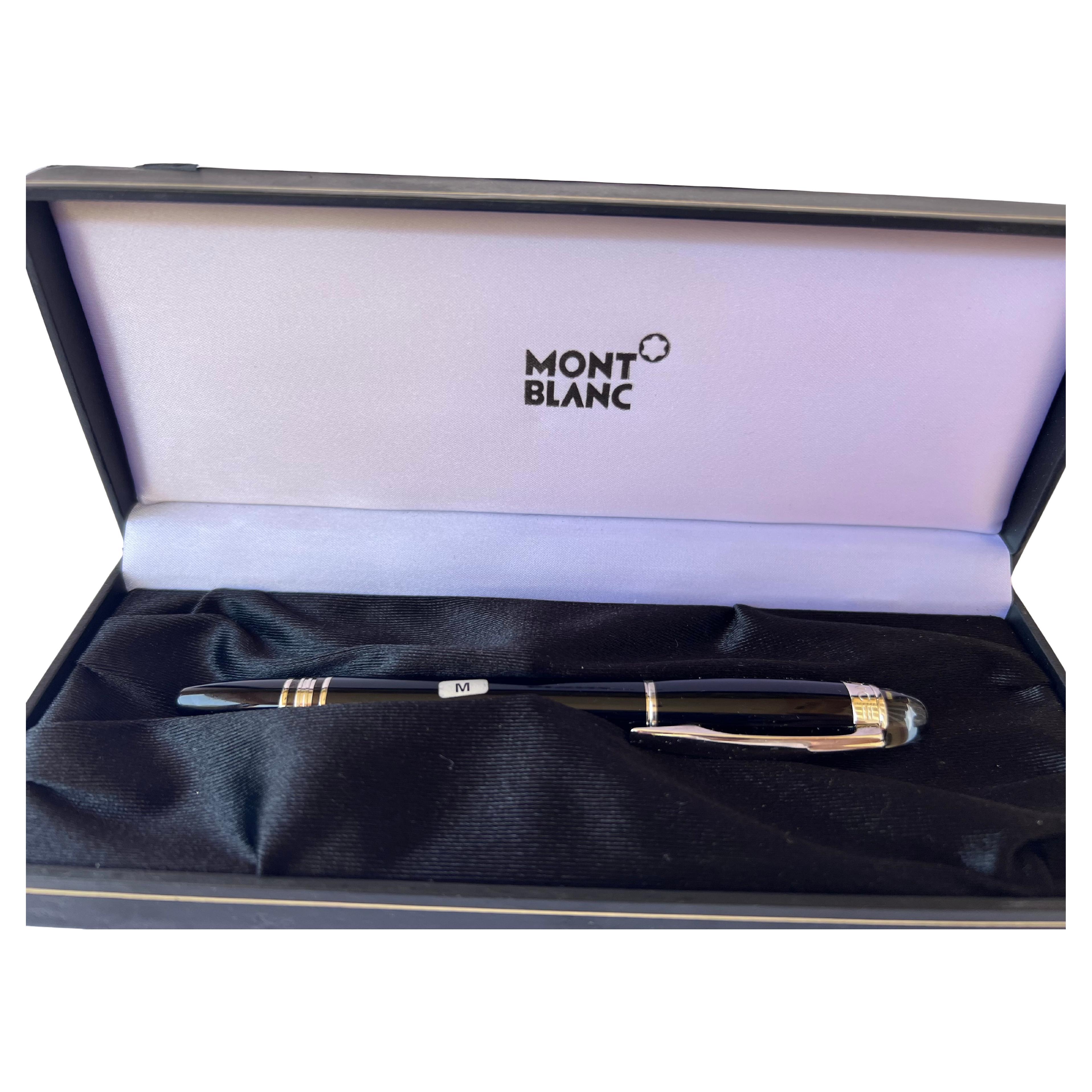 Excellent MONTBLANC StarWalker Black RESIN 14K 585 Fountain Pen