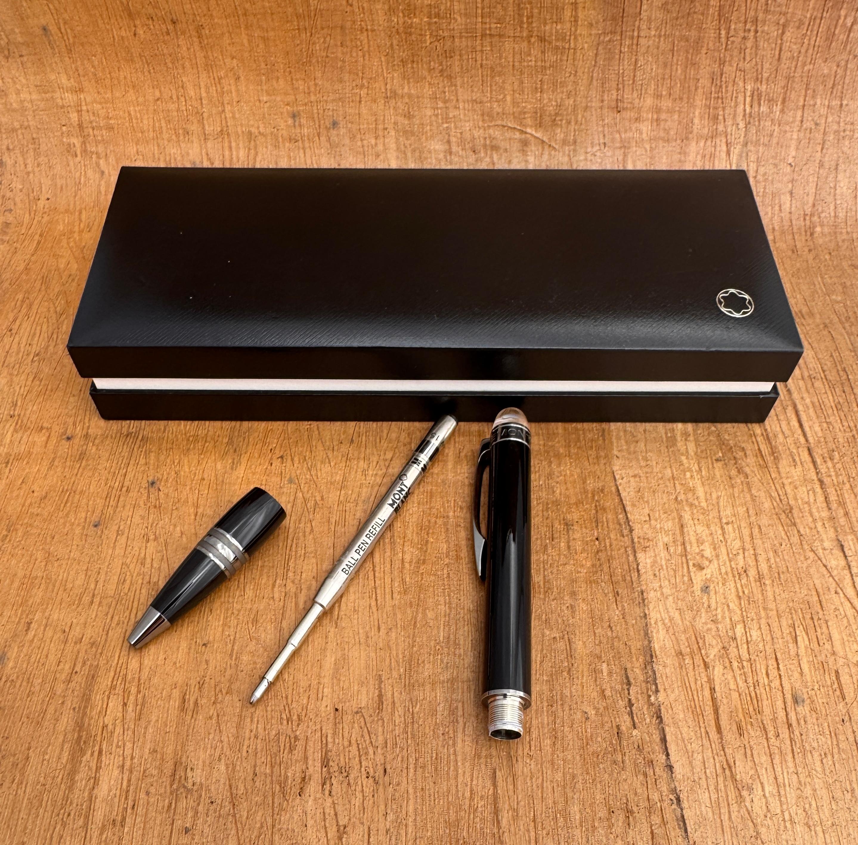 Excellent Stylo à Bille MONTBLANC Starwalker Midnight Black Dans sa Boîte d'Origine en vente 8