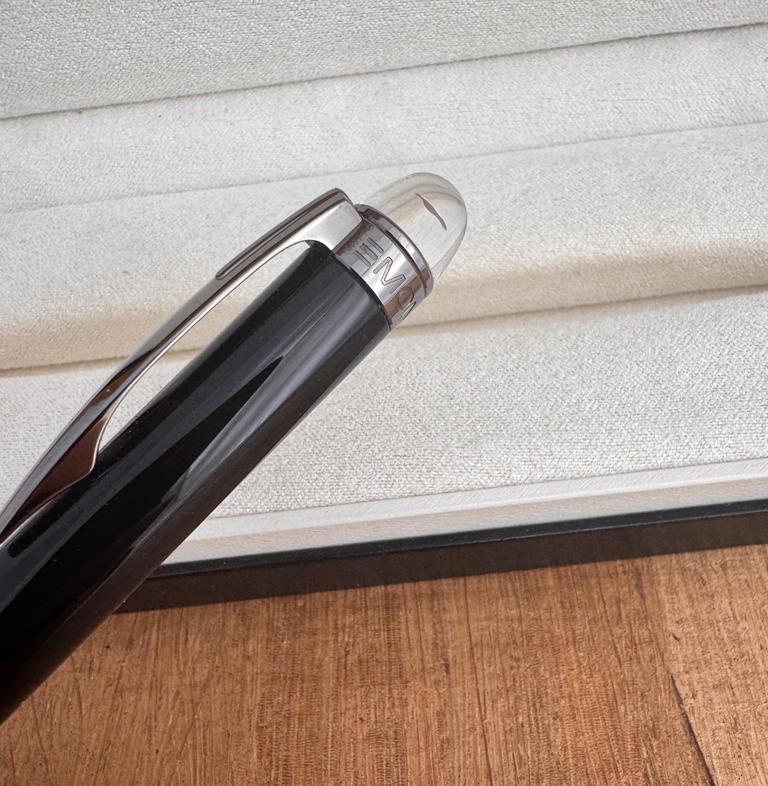 Excellent Stylo à Bille MONTBLANC Starwalker Midnight Black Dans sa Boîte d'Origine en vente 2