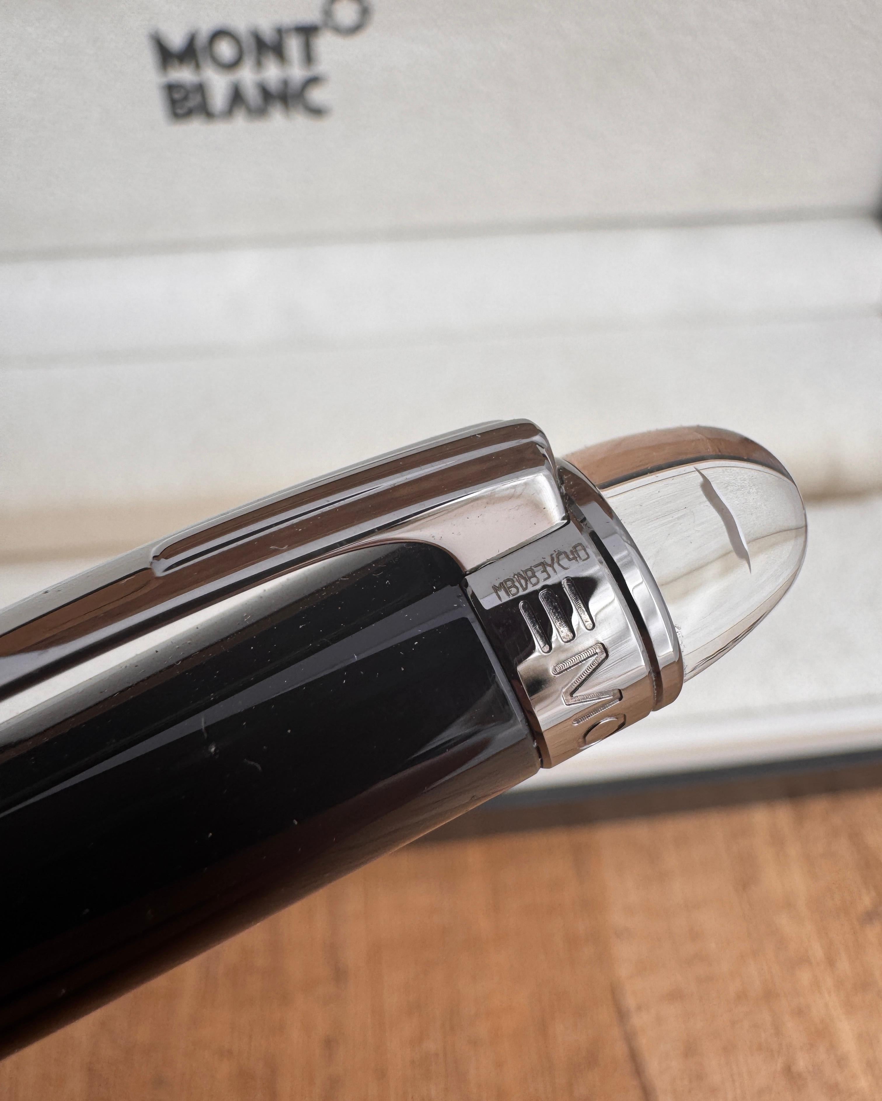 Excellent Stylo à Bille MONTBLANC Starwalker Midnight Black Dans sa Boîte d'Origine en vente 3