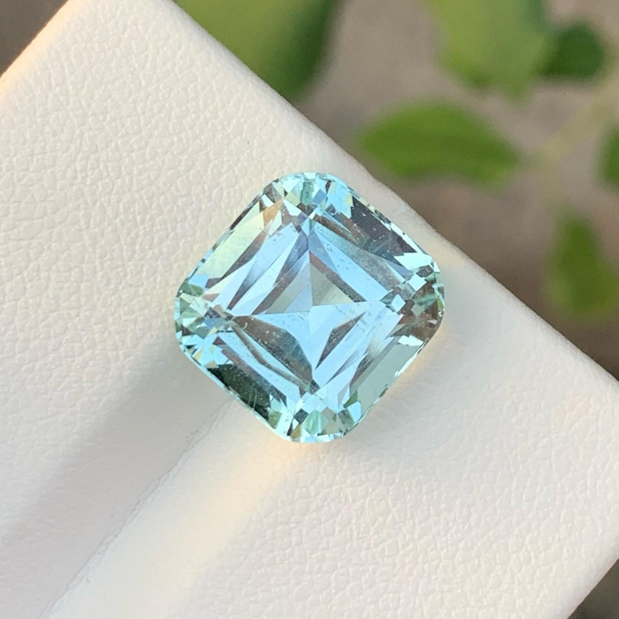 Moderne Excellente bague aigue-marine naturelle du Pakistan 8,80 carats en vente
