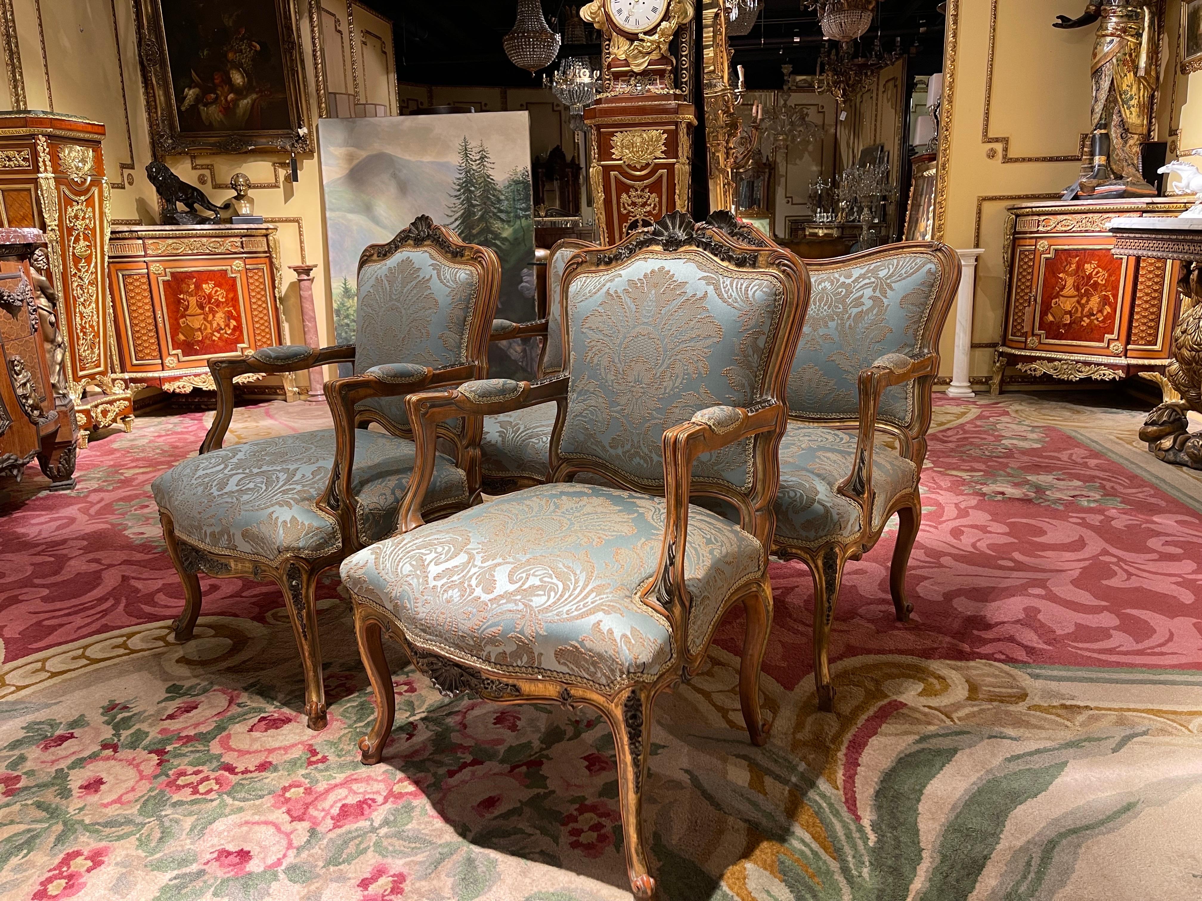 Ausgezeichnete edle französische Sitzgruppe/Sofagruppe Louis XV. Louis XV. (Französisch) im Angebot