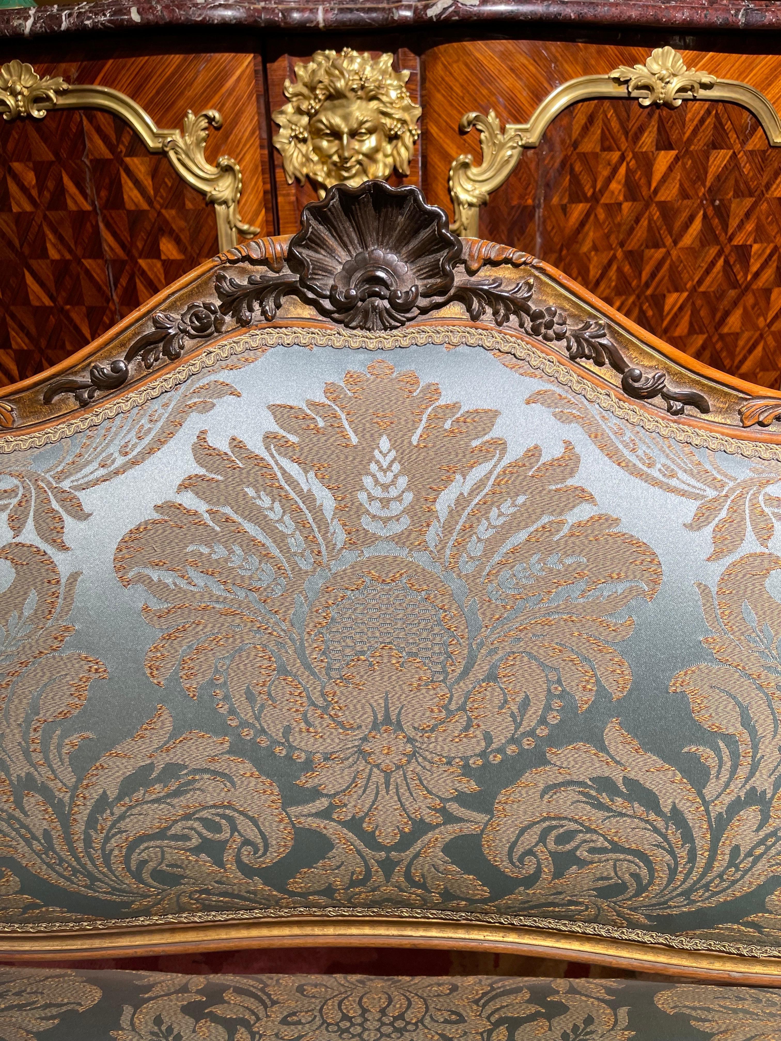 Tissu Excellent groupe de sièges français Noble/ Groupe Sofa Louis XV en vente