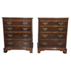 Excellent Pair Burr Walnut Chests of Drawers