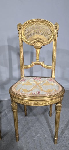 Excellent Pair French Boudoir Chairs