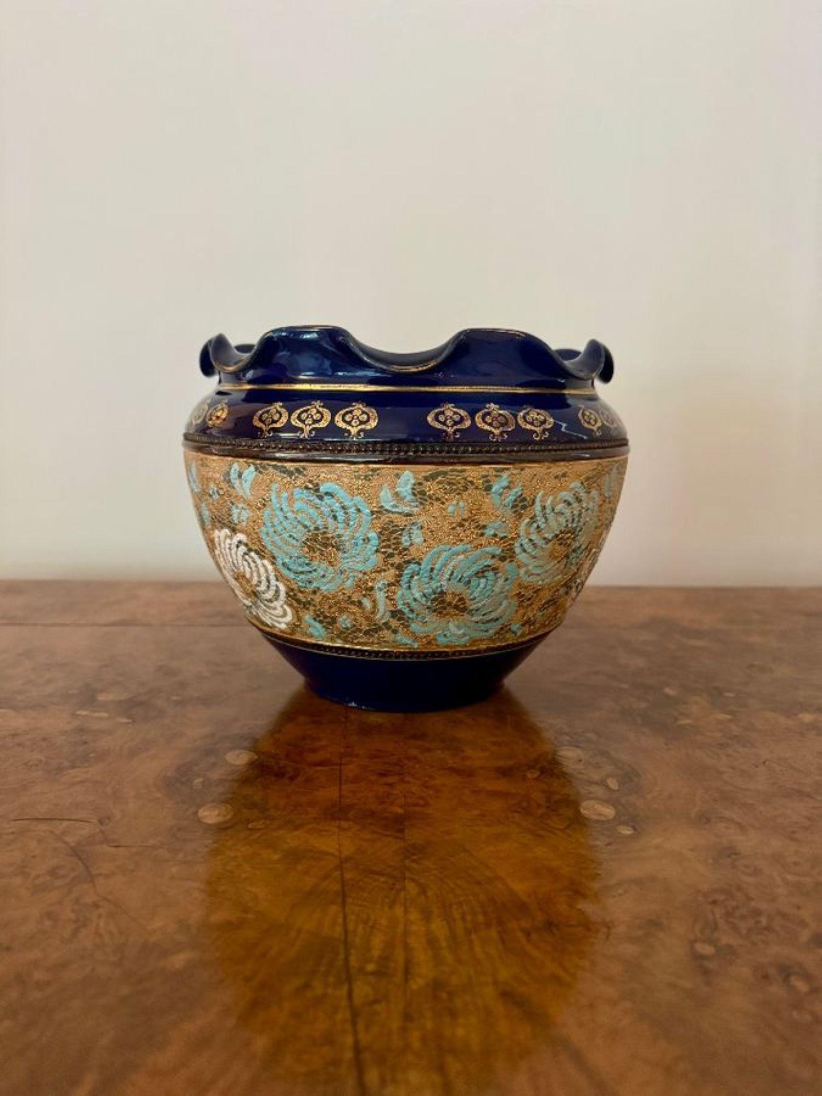 Jardinière Royal Doulton ancienne d'excellente qualité Bon état - En vente à Ipswich, GB