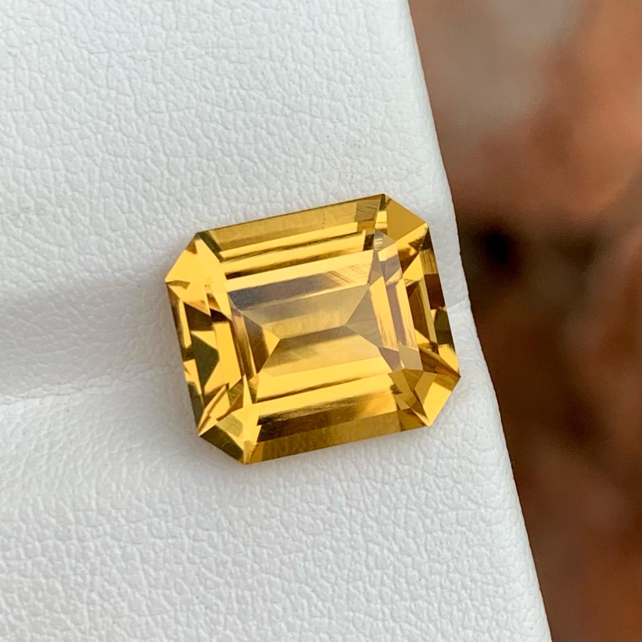 Emerald Cut Excellent Quality Heliodore Stone, Natural Heliodore for Jewelry, Eye Clean For Sale