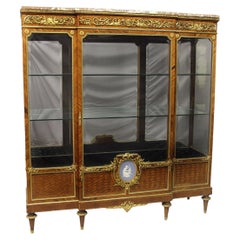 Excellent Quality Late 19th Century Gilt Bronze and Wedgwood Mounted Vitrine
