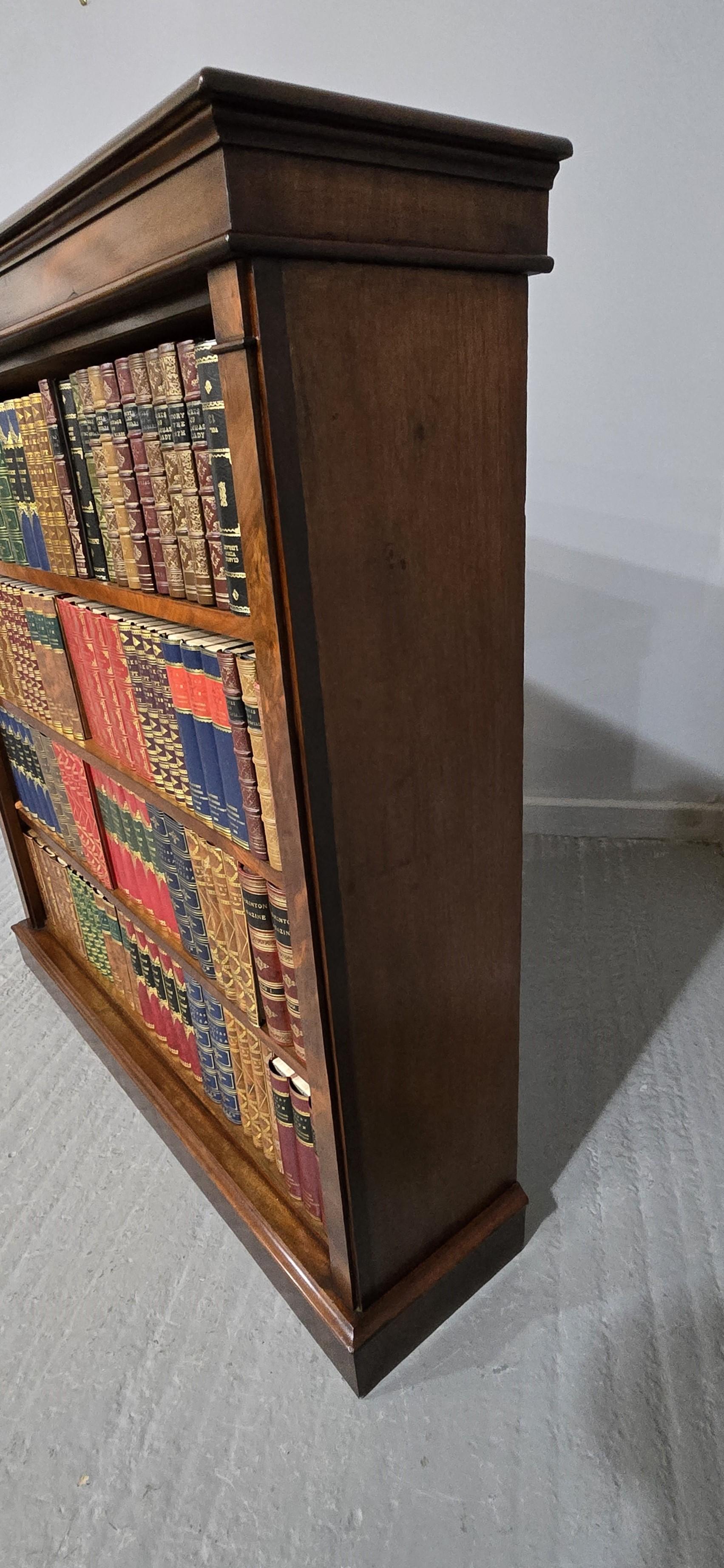 19th Century Excellent Quality Mahogany Open Adjustable Library Bookcase For Sale