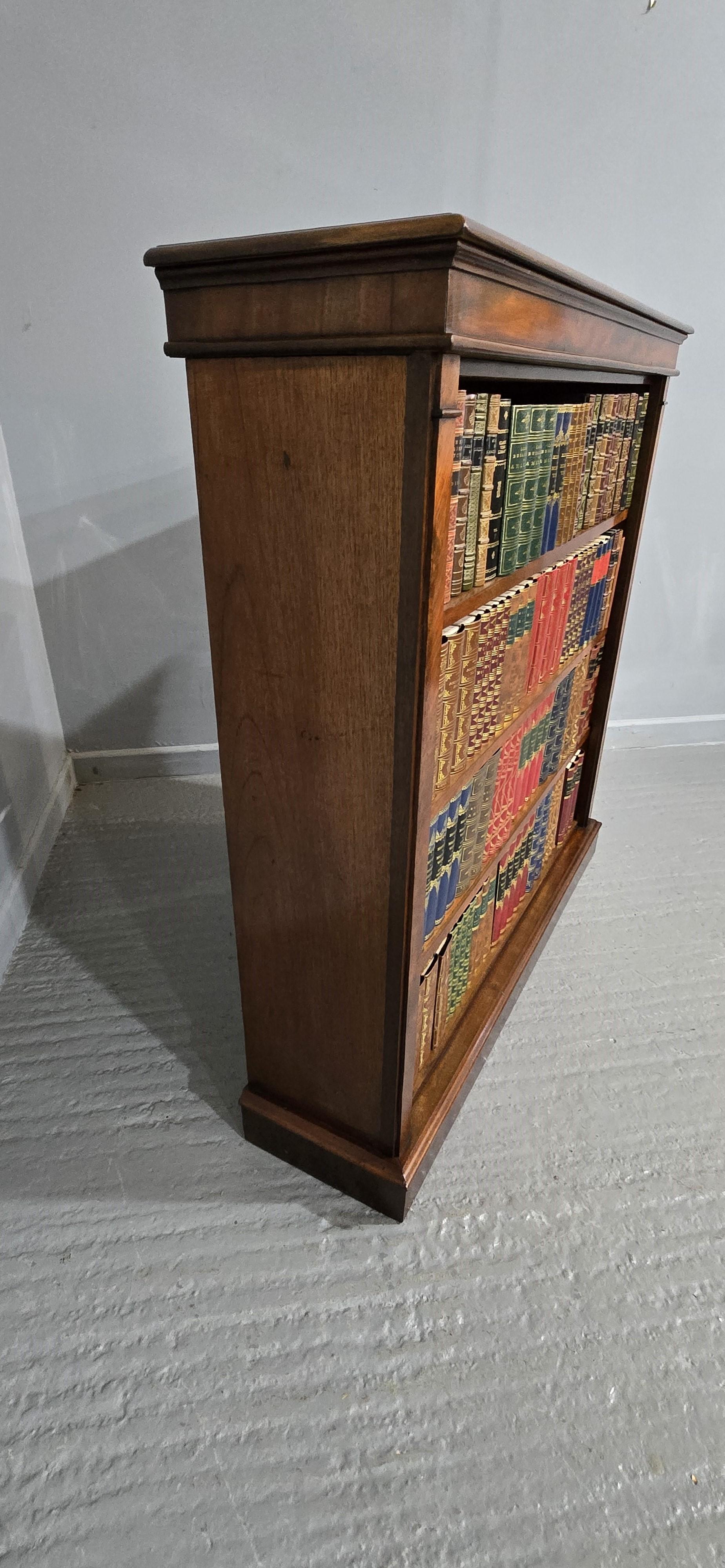 Excellent Quality Mahogany Open Adjustable Library Bookcase For Sale 1