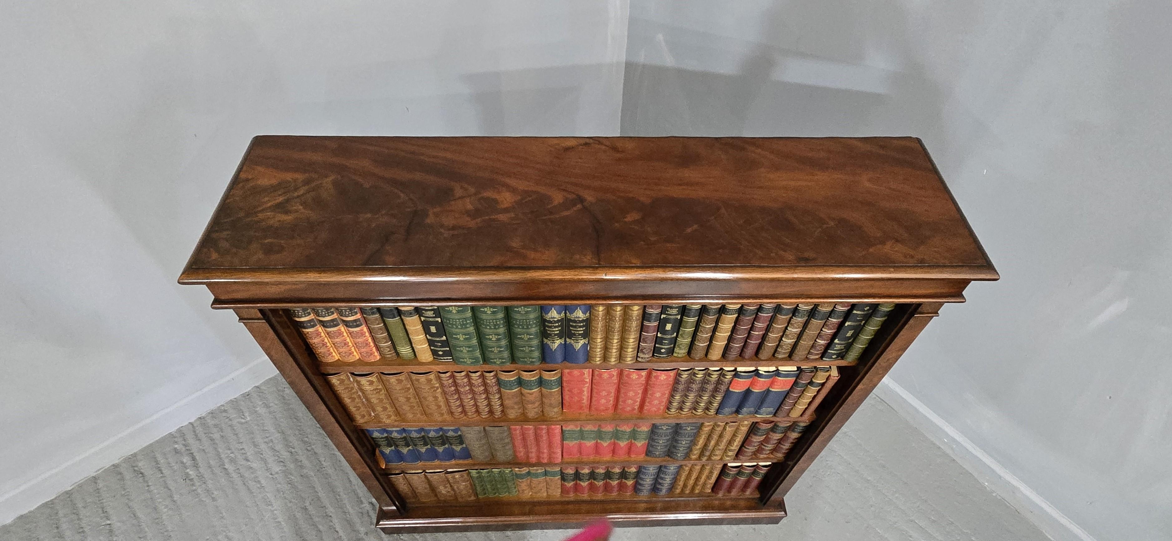Excellent Quality Mahogany Open Adjustable Library Bookcase For Sale 2