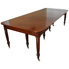 Antique Excellent Quality Regency Gillows Type Three-Leaf Dining Table