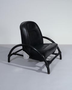 Excellent Ron Arad Rover Armchair in Painted Tubular Steel and Leather, 1981