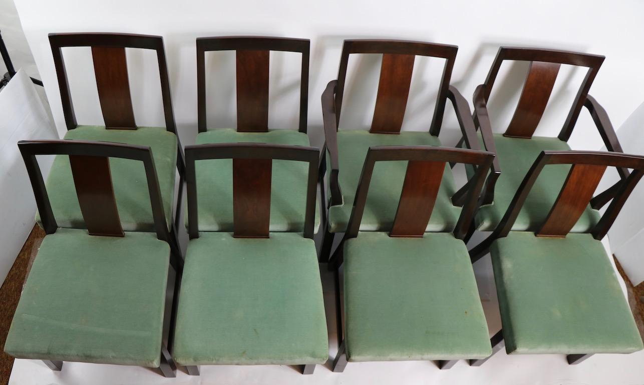 Excellent Set of 8 Dunbar Dining Chairs designed by Wormley In Good Condition In New York, NY