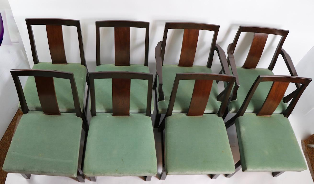 20th Century Excellent Set of 8 Dunbar Dining Chairs designed by Wormley