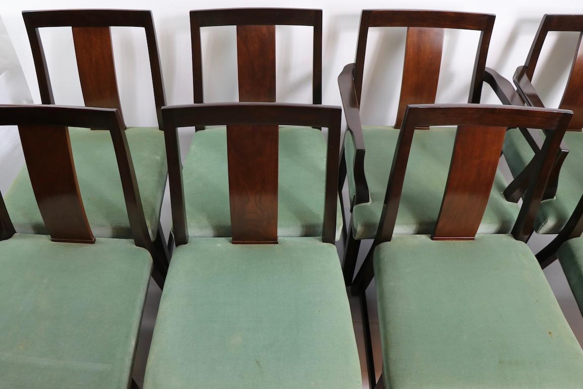 Upholstery Excellent Set of 8 Dunbar Dining Chairs designed by Wormley