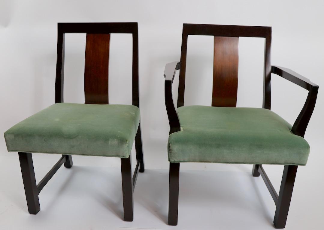 Excellent Set of 8 Dunbar Dining Chairs designed by Wormley 1