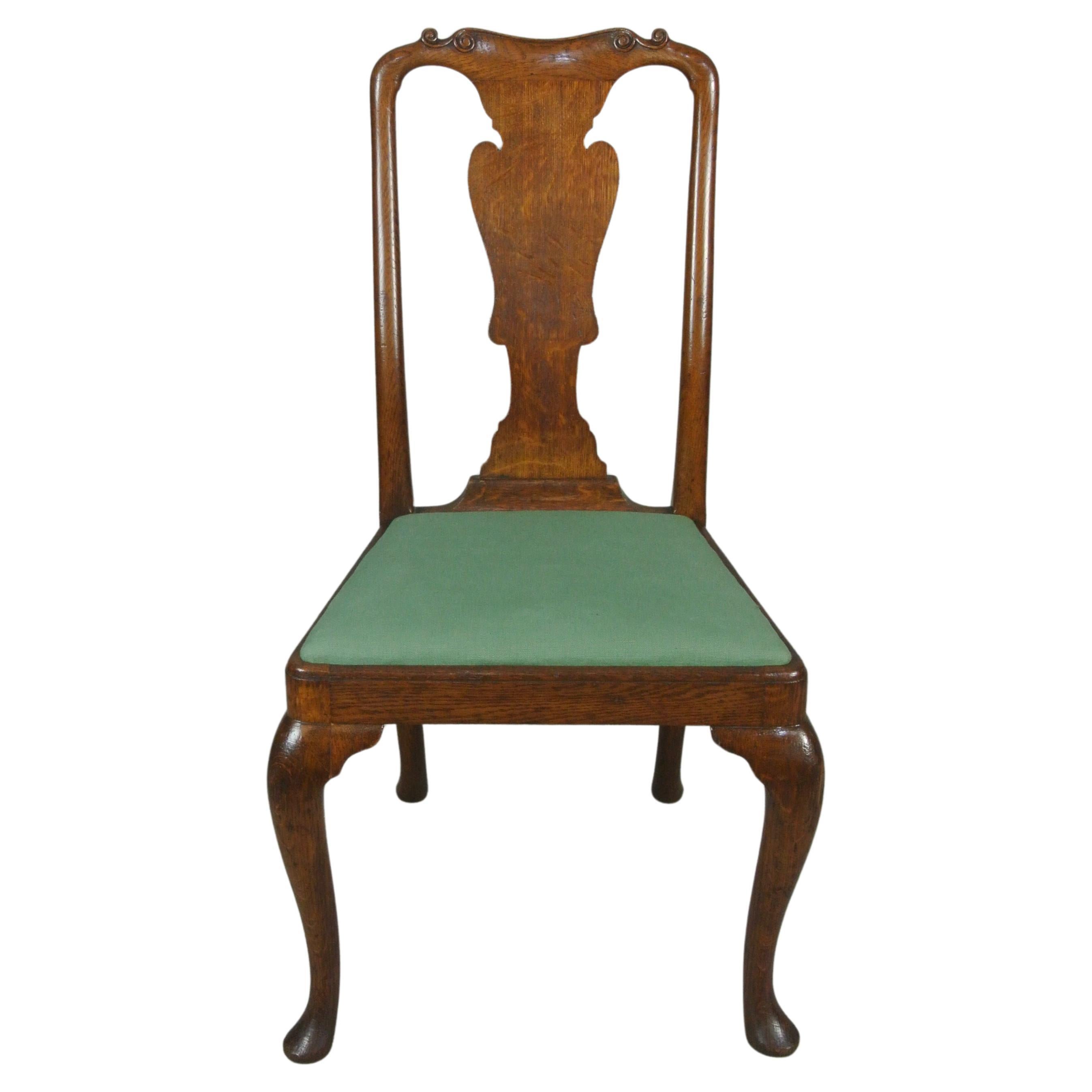 Excellent Set of Eight George I Design Oak Dining Chairs c. 1900