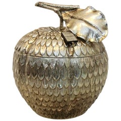 Vintage Excellent Silver ‘Apple’ Ice Bucket by Mauro Manetti, Italy