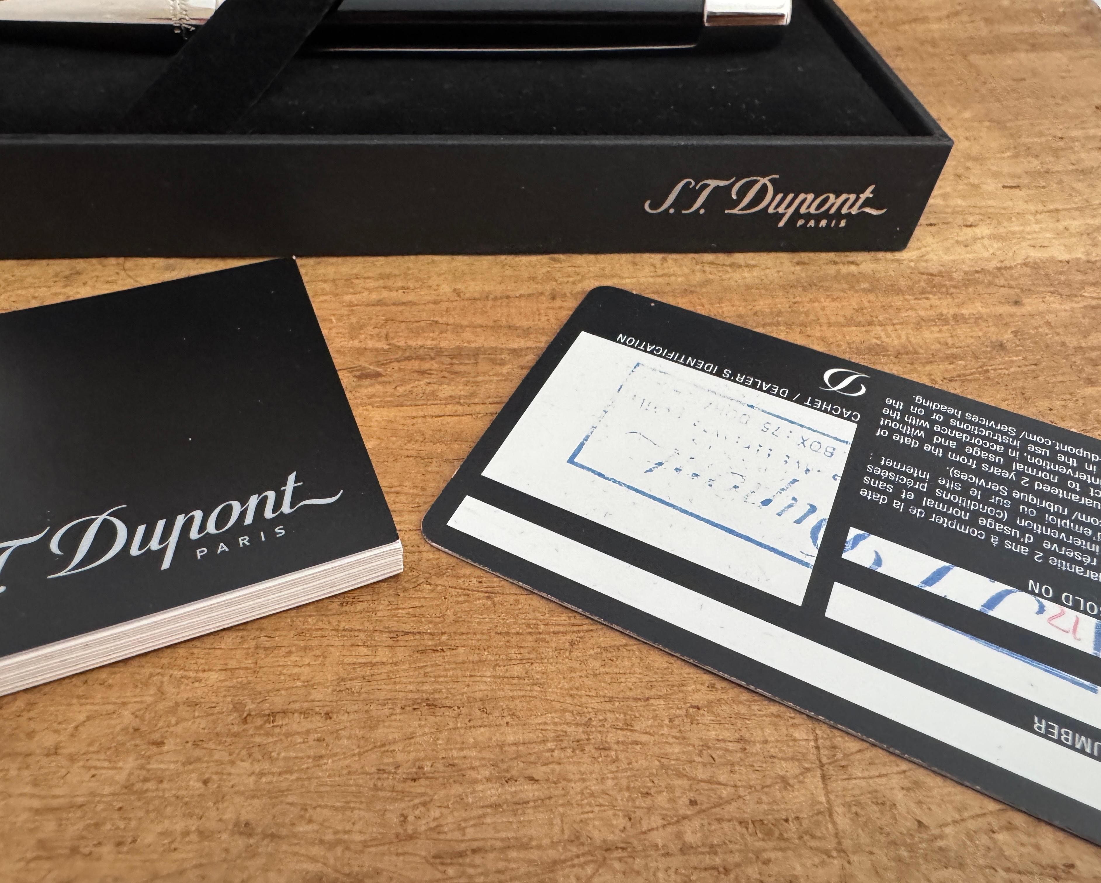 Excellent S.T. Dupont Defi Ballpoint Pen Gun Metal complète en vente 9