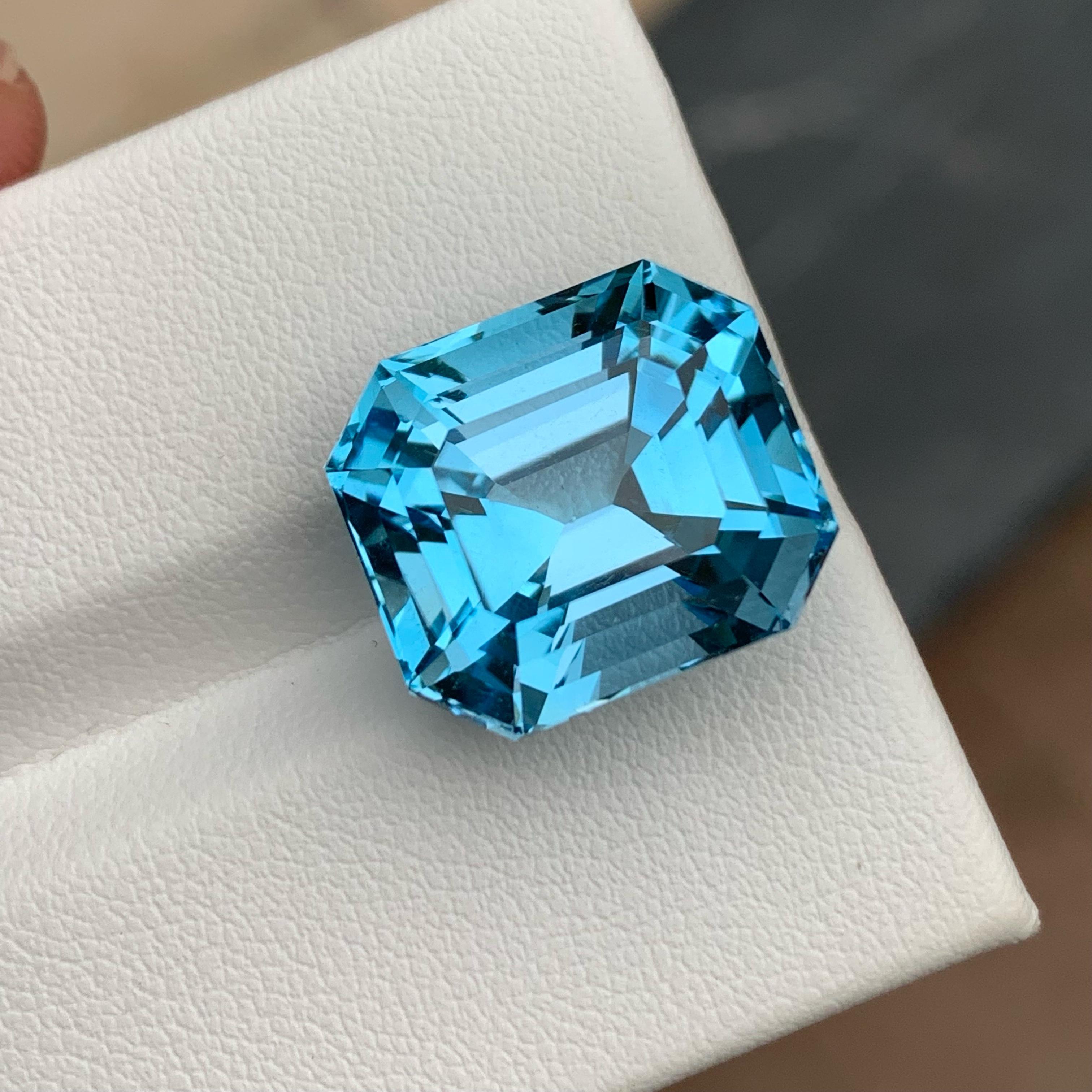 Excellent Swiss Blue Natural Topaz Stone, available for sale at wholesale price natural High Quality, Loupe Clean Clarity, 25.45 carats loose certified topaz gemstone from Africa.

Product Information:
GEMSTONE NAME: Excellent Swiss Blue Natural