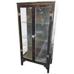 Excellent Versatile Vintage Steel and Glass Medicine Cabinet