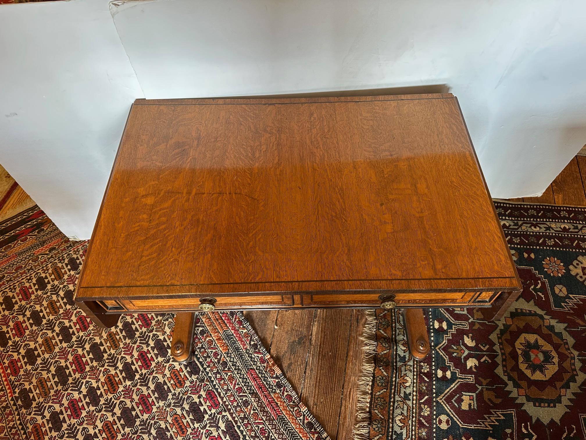 American Excellent Vintage Drop Leaf Desk or Side Table For Sale