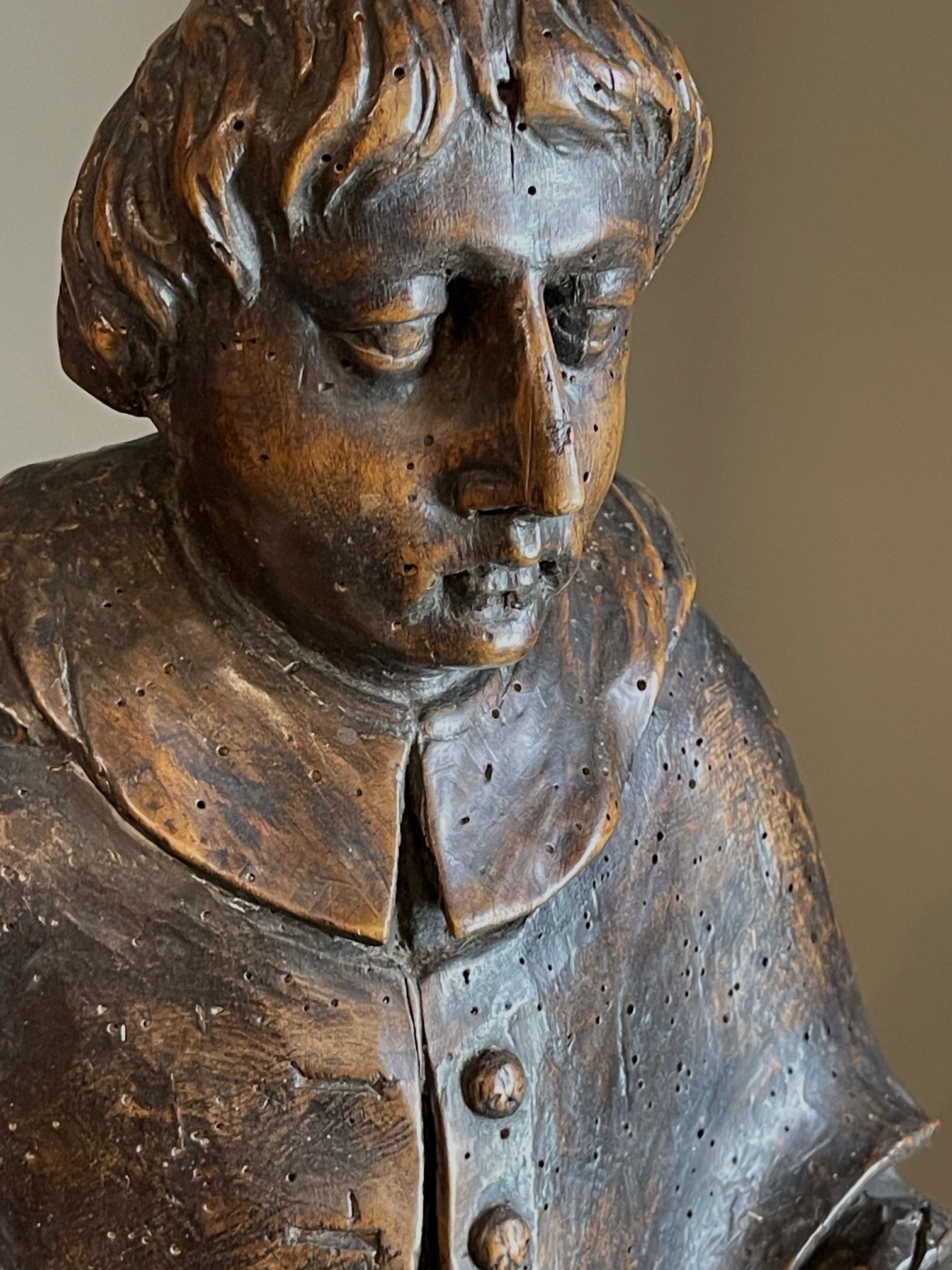 Européen Excellente sculpture en noyer d'un Carlo Boccomico vers 1600 en vente