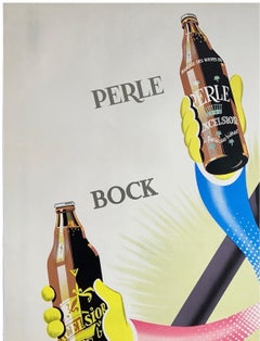 EXCELSIOR 4 BIERES Original Vintage French Beer Advertising Poster