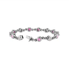 Bracelet en or Excelsior - Saphirs roses
