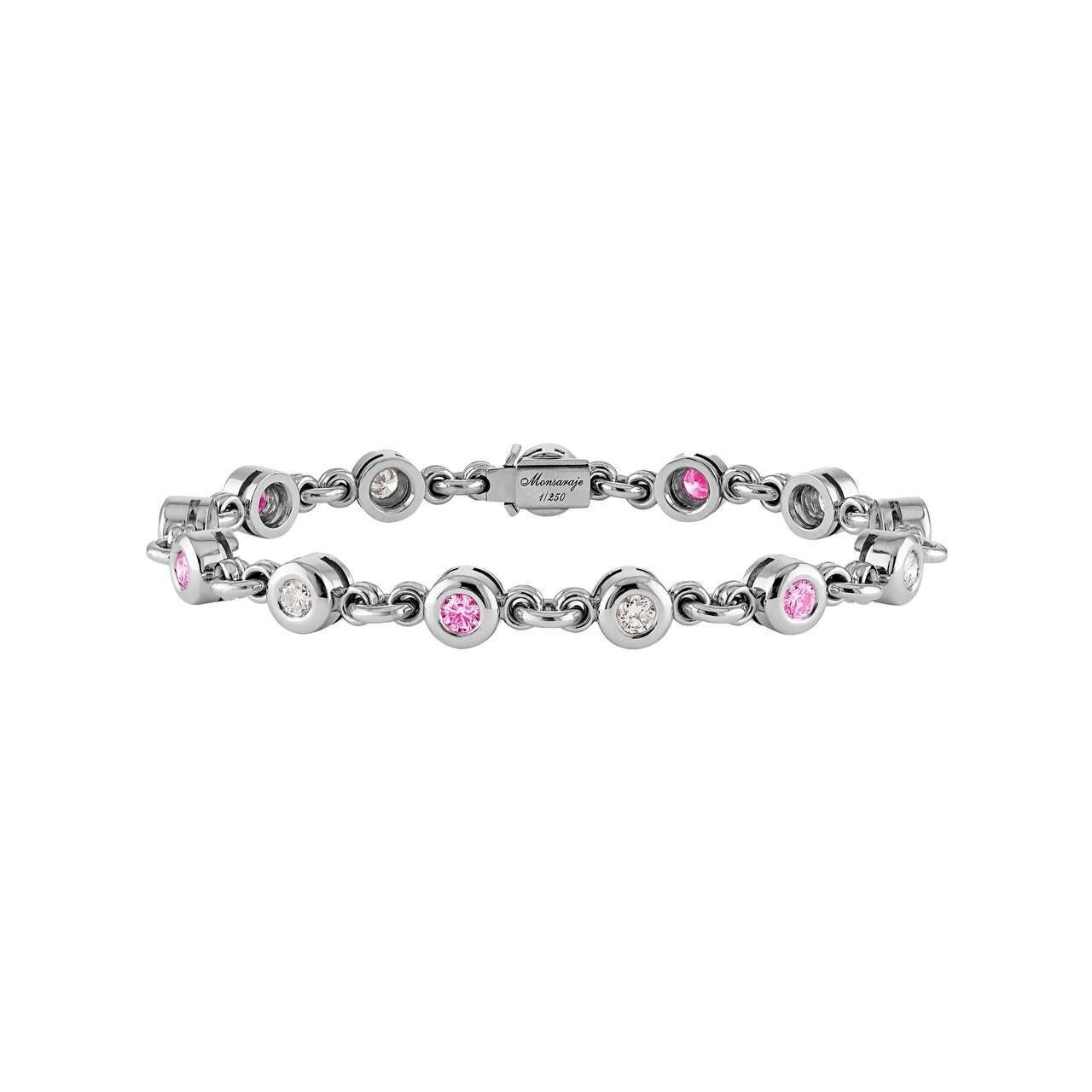 De las mujeres Pulsera de oro Excelsior- Zafiros rosas en venta