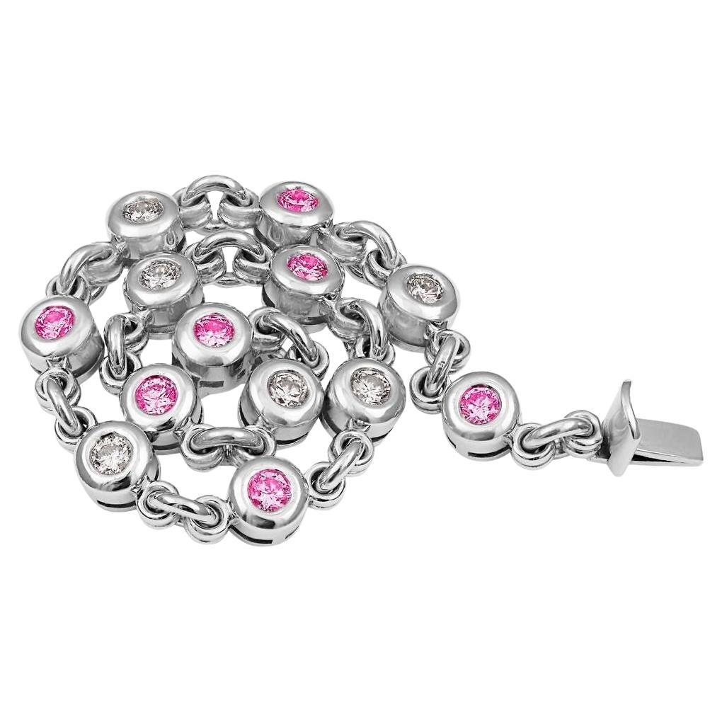 Pulsera de oro Excelsior- Zafiros rosas en venta