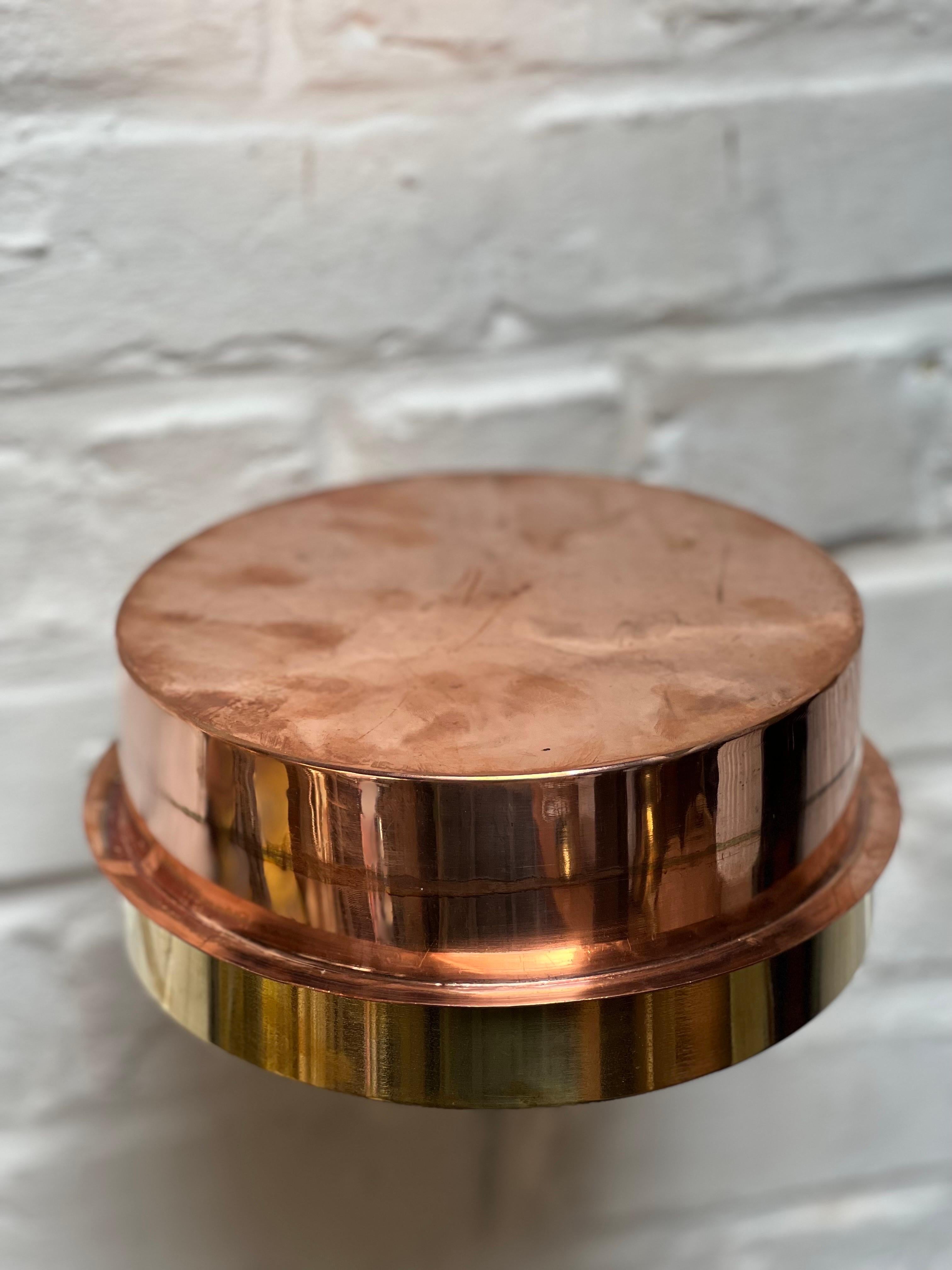 Excepcional Brass and Copper Wall Ashtray by Hans Agne Jakobsson, Sweden 1960s For Sale 4