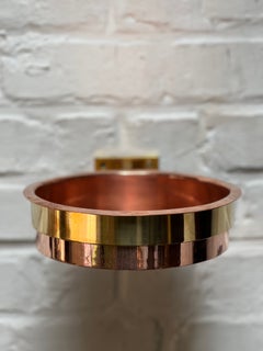 Excepcional cenicero de pared de latón y cobre de Hans-Agne Jakobsson, Suecia Años 60