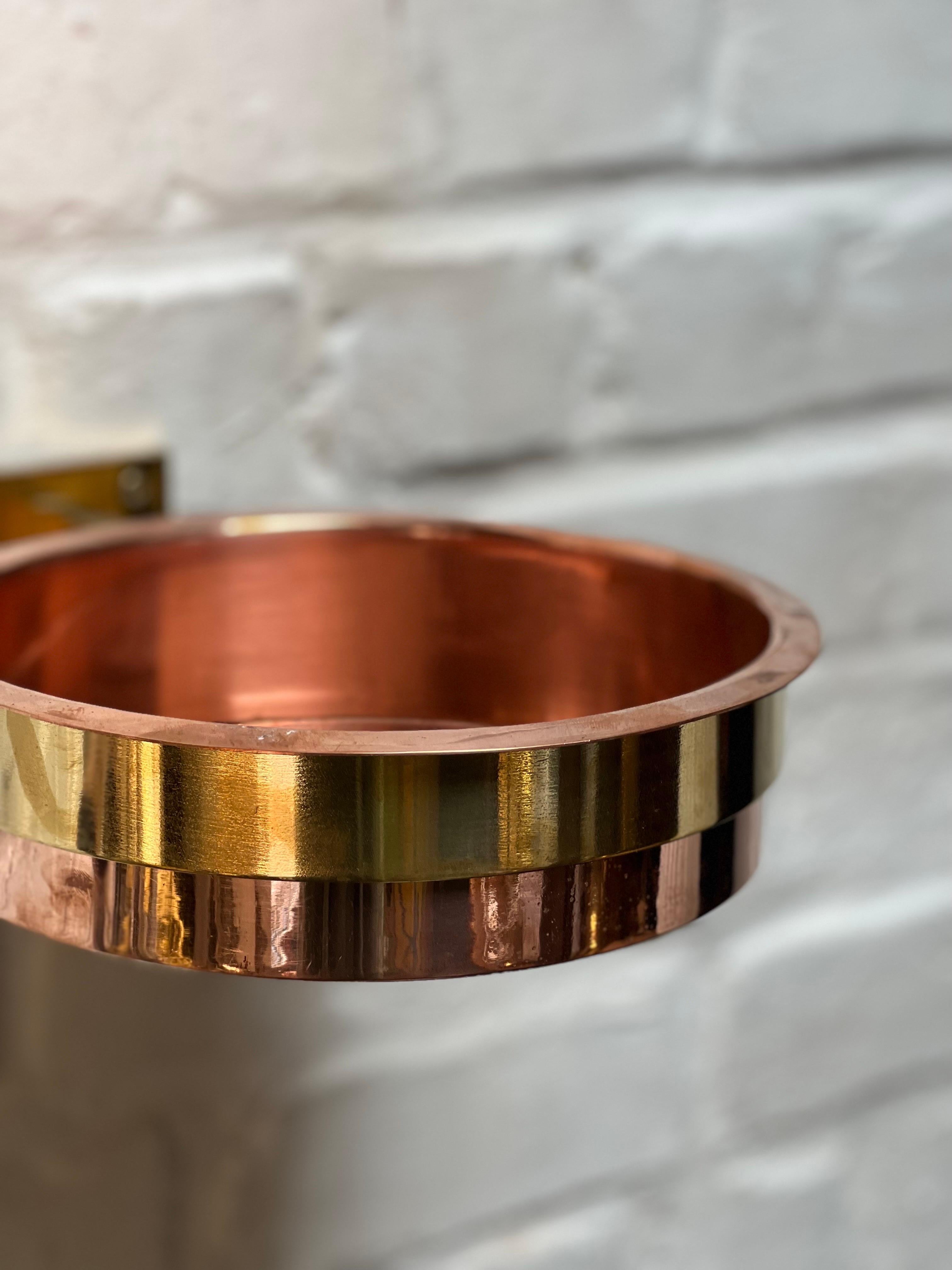Excepcional Brass and Copper Wall Ashtray by Hans Agne Jakobsson, Sweden 1960s For Sale 2