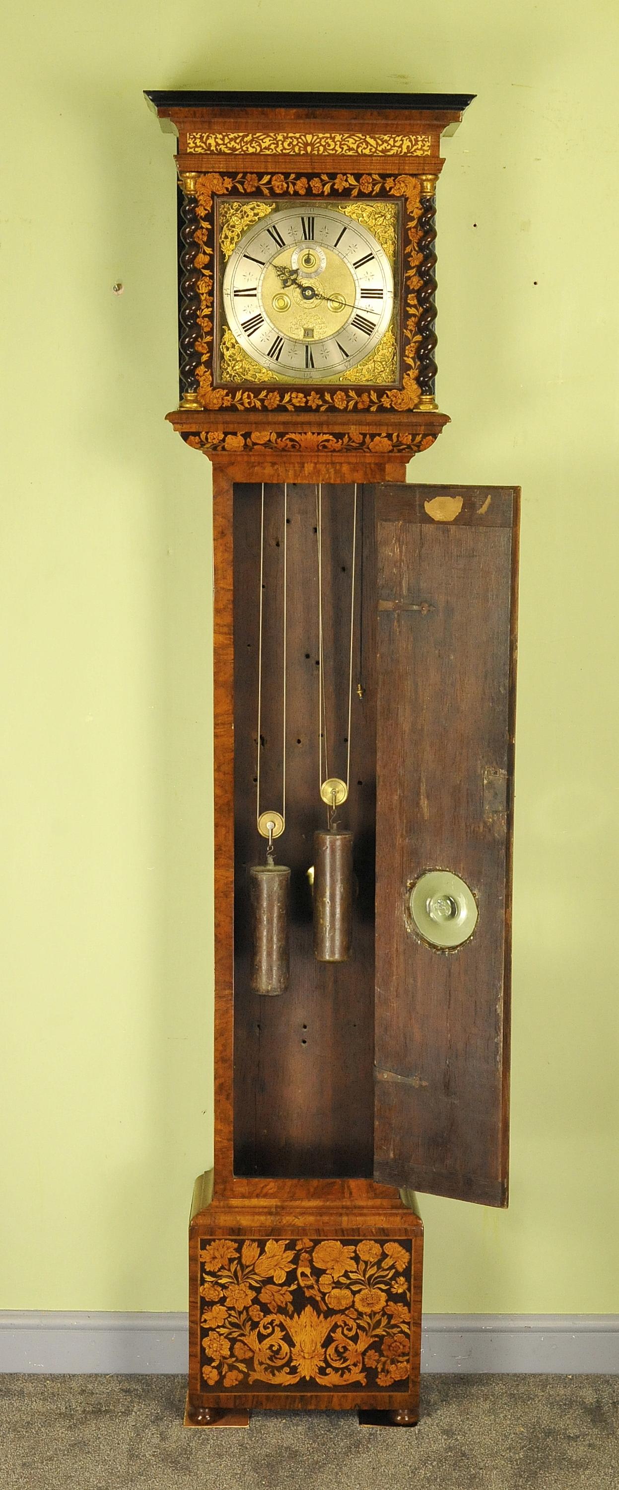 Exception Marquetry Longcase Tall Case Clock, Christopher Gould, London For Sale 3