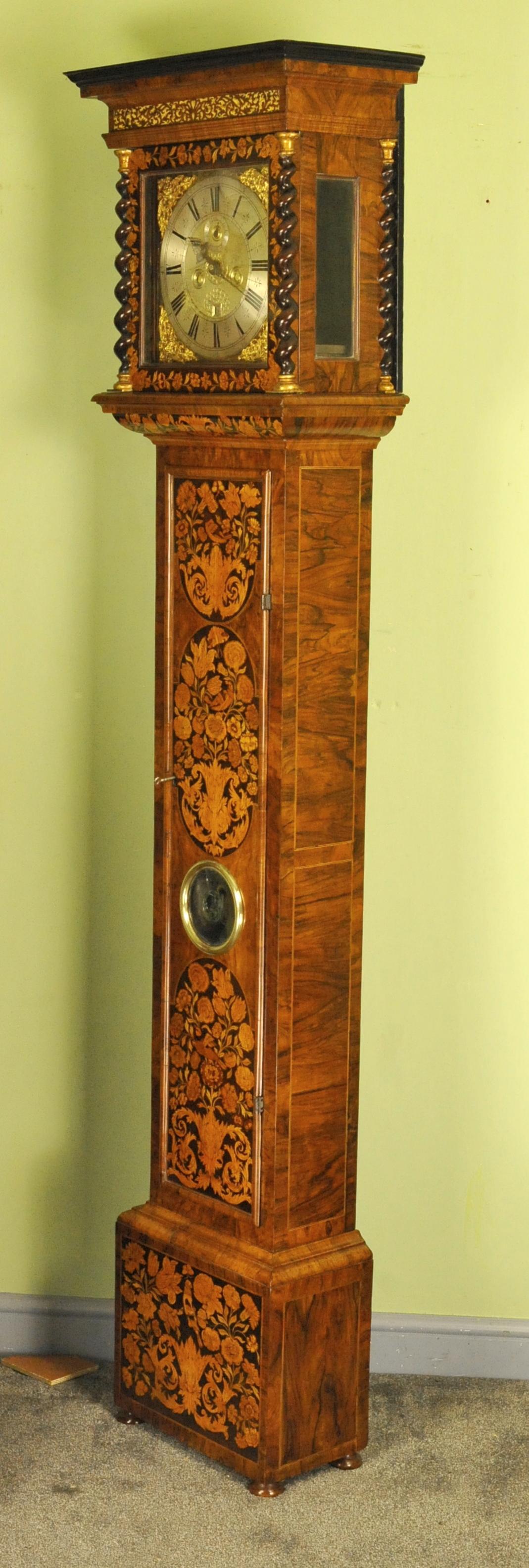 Exception Marquetry Longcase Tall Case Clock, Christopher Gould, London For Sale 7