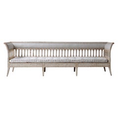 Exception Period Gustavian Long Sofa in Original Paint