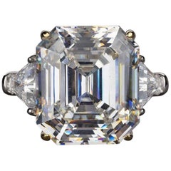 Licht FLAWLESS  8,16 Karat GIA-zertifizierter quadratischer Diamant im Smaragdschliff