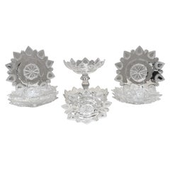 Exceptional 12 Piece American Brilliant Cut Glass Dinner / Dessert Service