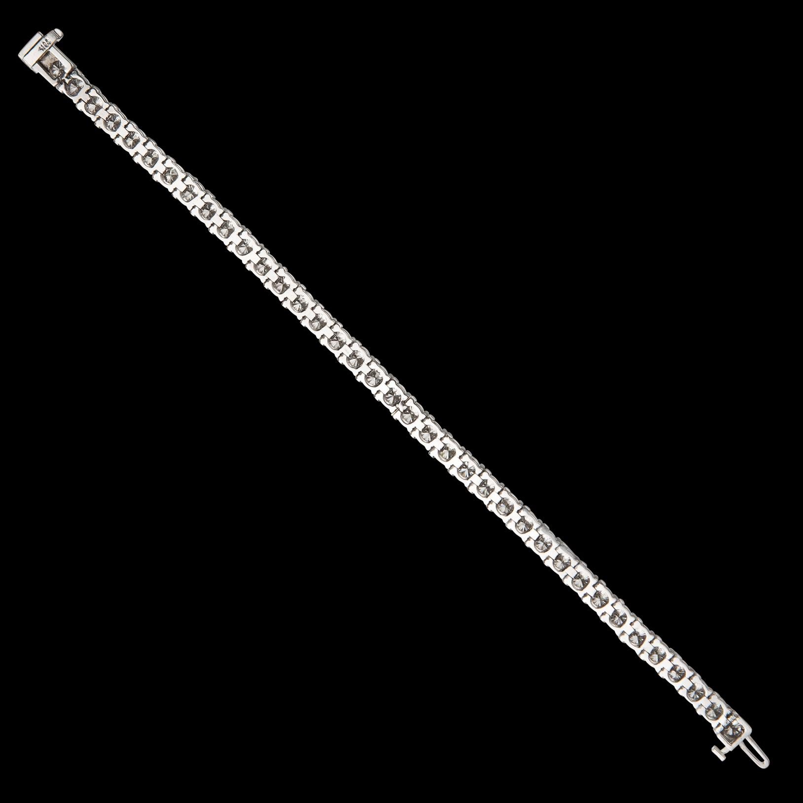 Exceptional 12.65ct Diamond & White Gold Line Tennis Bracelet 2