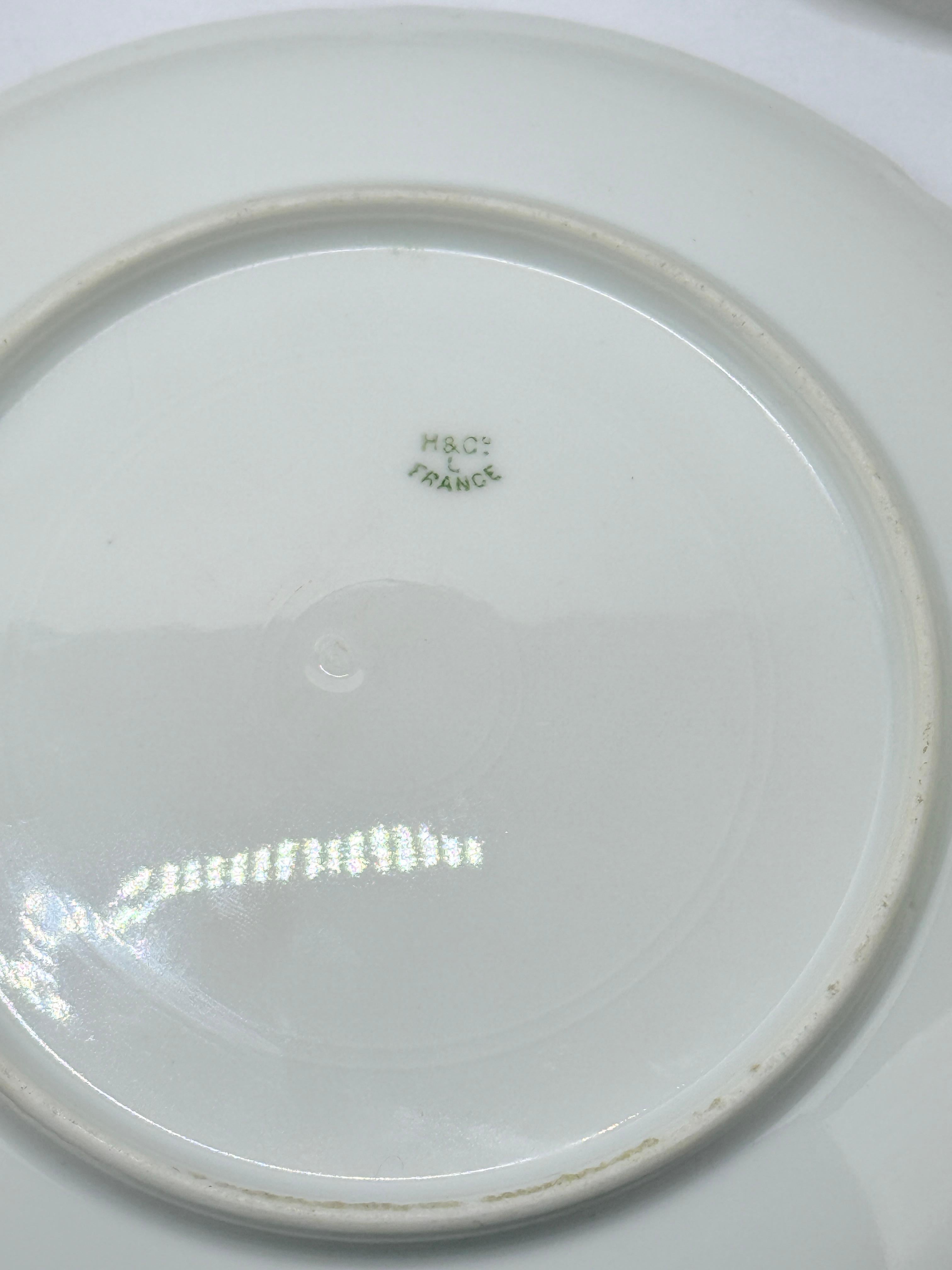 Excepcional Servicio de Marisco de Porcelana de 13 Piezas de Haviland Limoges Circa. 1890 en venta 7