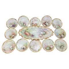 Exceptional 13 Pc, Porcelain Seafood Service by Haviland Limoges Circa. 1890