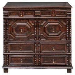 Exceptional 17th-18th Century Elaborately Carved Chest of Drawers