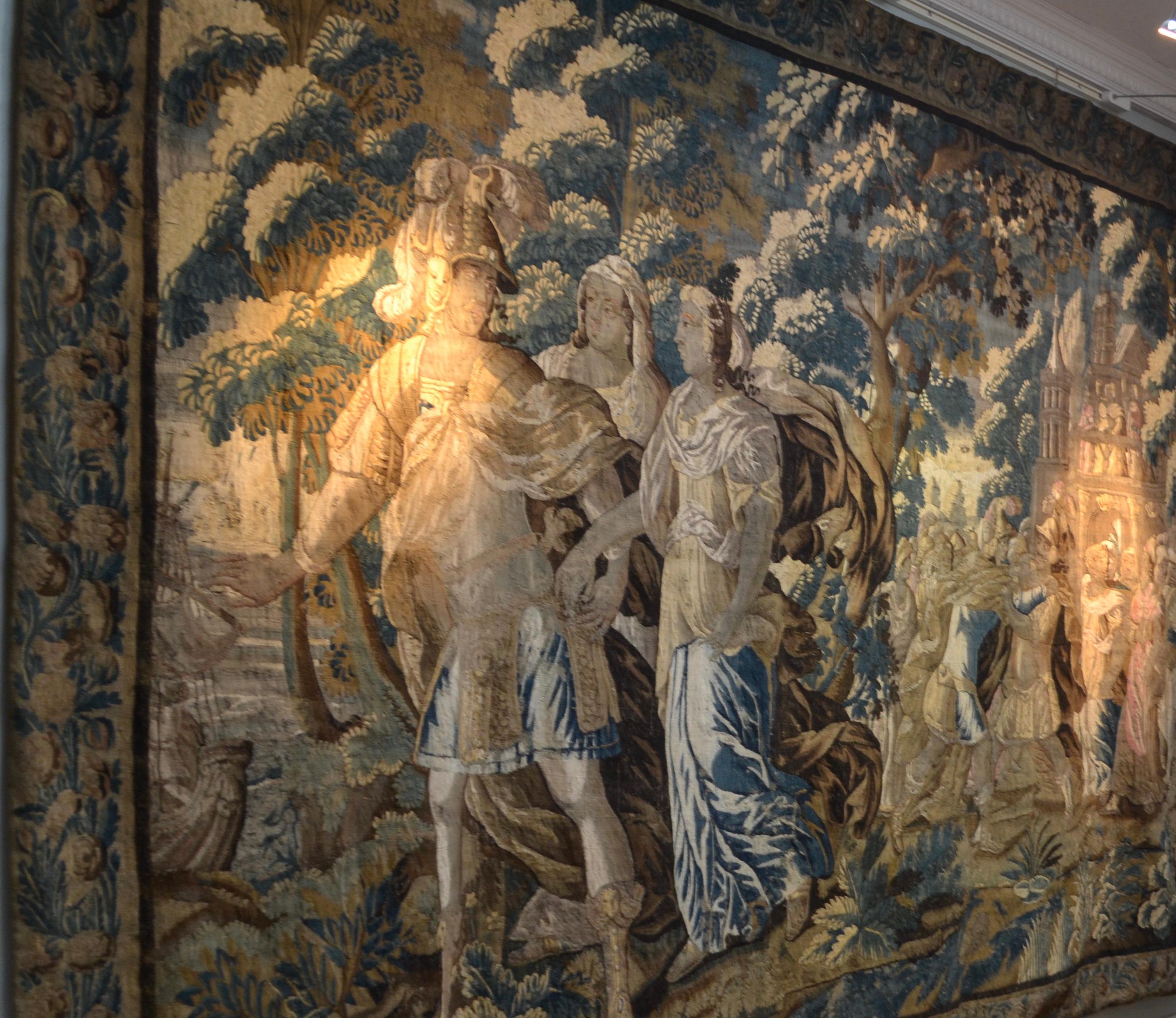 Exceptional 17th Century Flemish Verdure and Mythological Tapestry For Sale 10