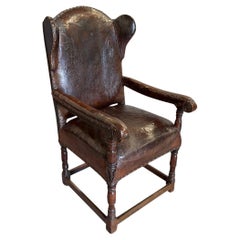 Exceptional 17th Century French Leather Armchair
