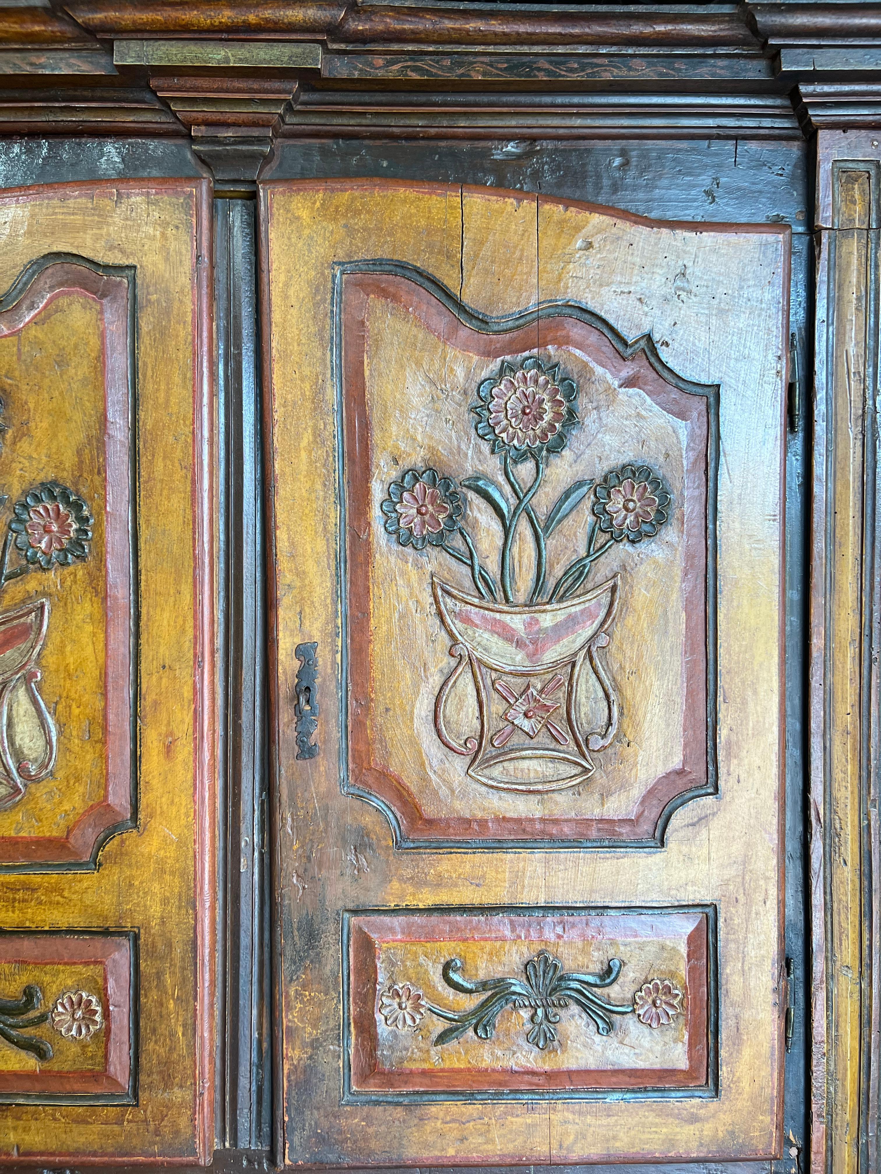 Exceptional 17th Century Northern Italian Armoire A' 4 Portes 6