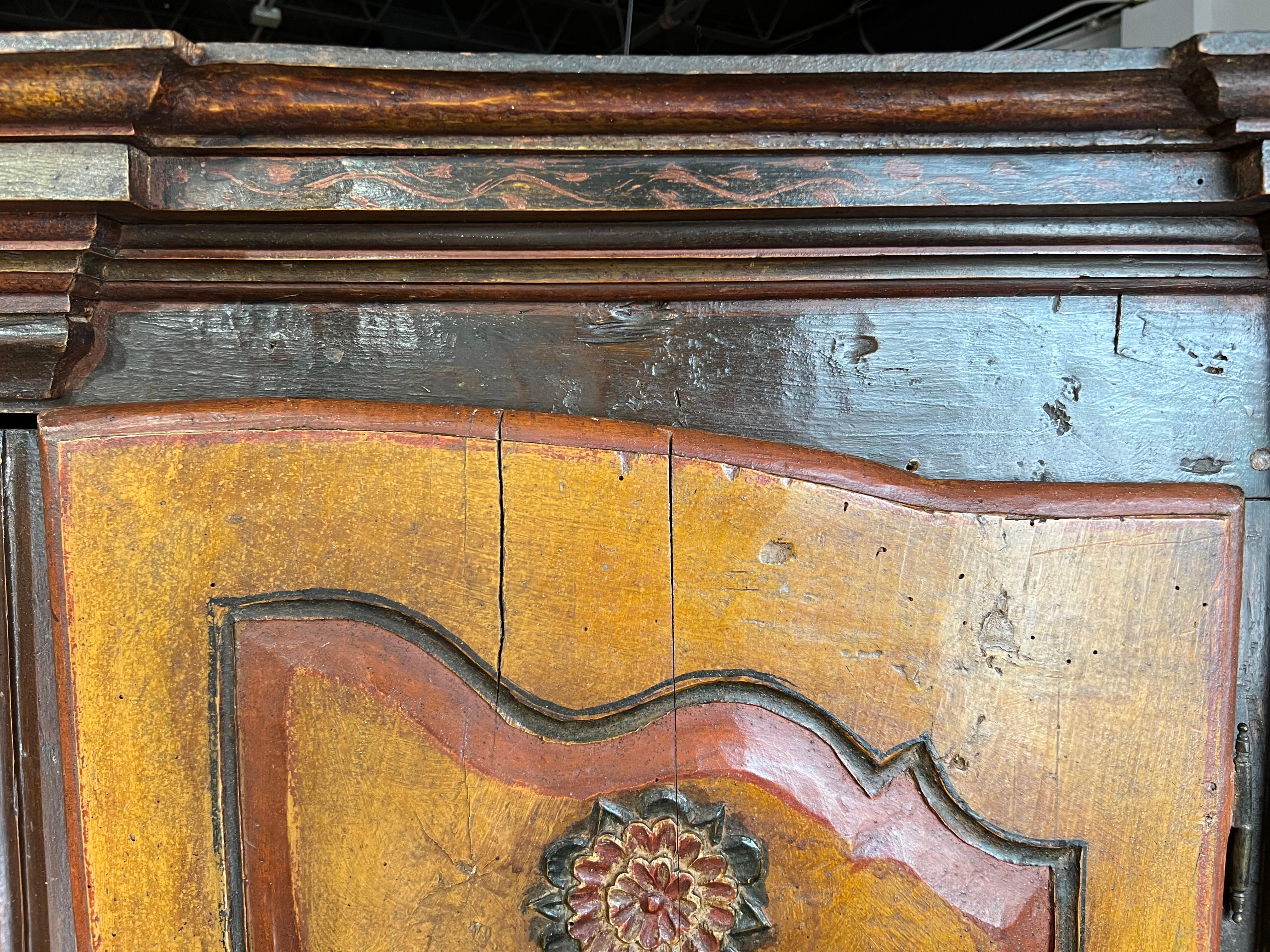 Exceptional 17th Century Northern Italian Armoire A' 4 Portes 8
