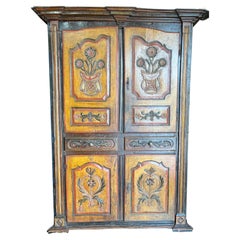 Exceptional 17th Century Northern Italian Armoire A' 4 Portes